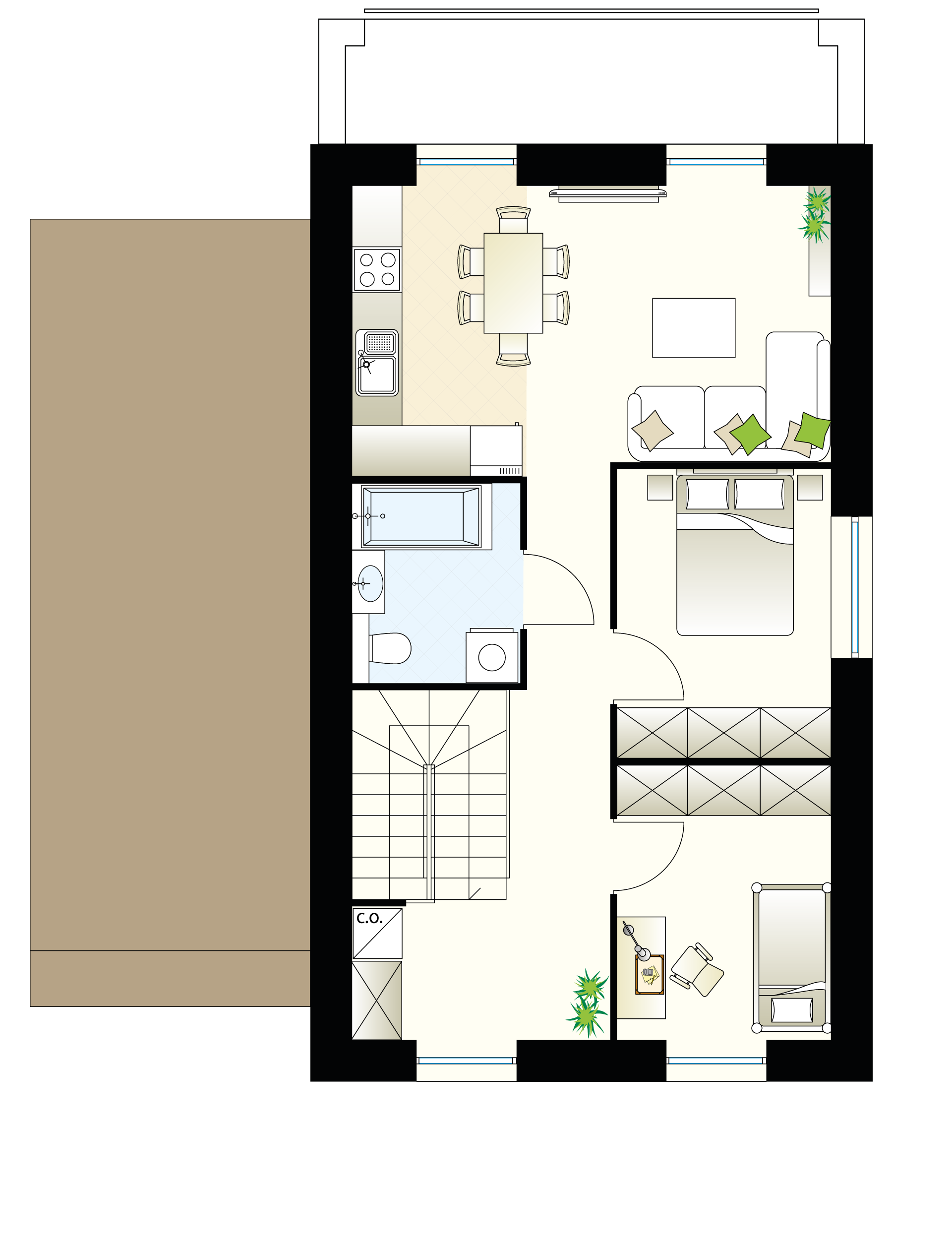 Projekt domu Szpinak 2G dwulokalowy